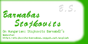 barnabas stojkovits business card